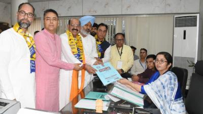 AAP candidate Mohinder Bhagat filed nomination for Jalandhar West by-election 