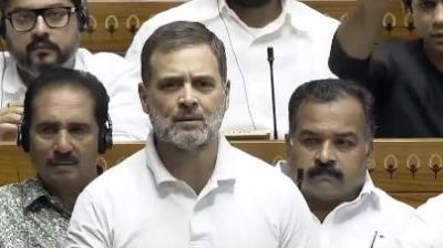 ਰਾਹੁਲ ਗਾਂਧੀ ਸੰਸਦ ’ਚ ਸੰਬੋਧਨ ਕਰਦੇ ਹੋਏ 