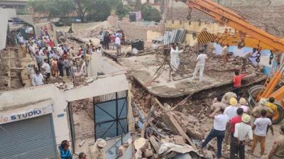 2-storey building collapsed