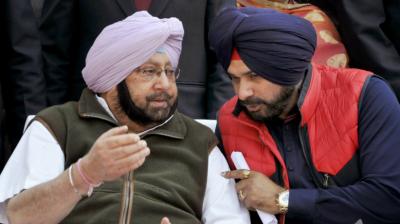 Captain Amarinder Singh and Navjot Singh Sidhu