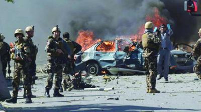 Explosion Scene in Afghanistan 