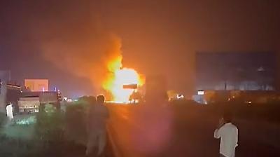 200 cylinders burst on Jaipur-Ajmer highway