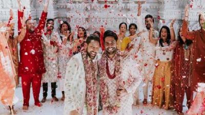 Gay wedding same sex wedding between amit shah and aditya madiraju