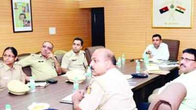 Tricity Officer During Meeting