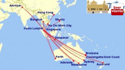 Increase in the number of flights from Amritsar to South-Eastern countries including Australia, New Zealand