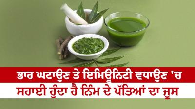  Neem leaf juice helps in weight loss and increasing immunity