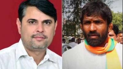 Congress candidate Induraj Narwal and joginder 