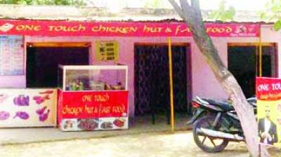 Liquor and Meat Shop in front of Gurudwara