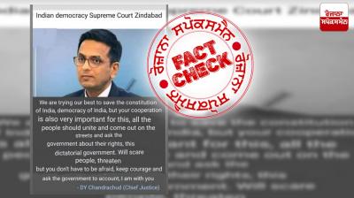Fact Check Fake Message circulating in the name of CJI India DY Chandrachudh
