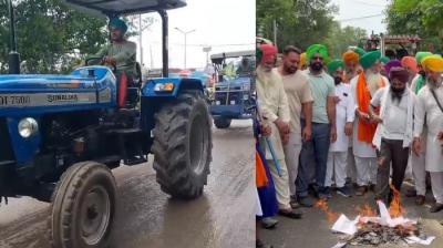  Farmers Tractor march in Gurdaspur