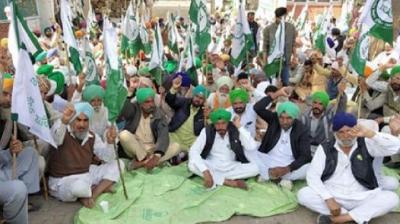  Farmers protest in Bathinda