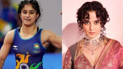 Kangana's sarcastic post on Vinesh Phogat's win,