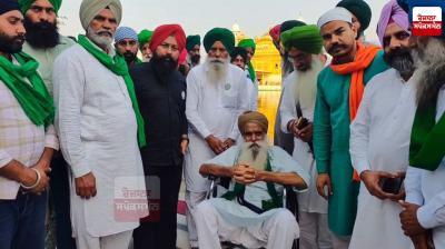 Jagjit Singh Dallewal paid obeisance at the Golden Temple, the sacred place of worship.
