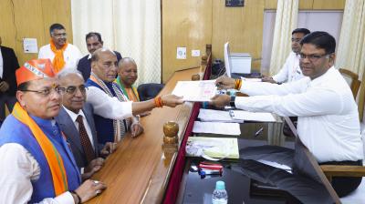 Rajnath Singh files nomination