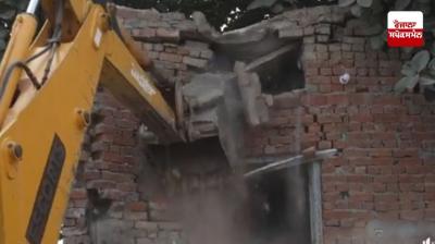 Bulldozer operation against drug smugglers in Sangrur