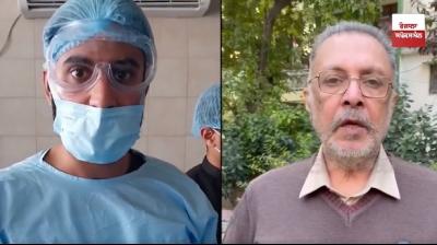 ਪਟਿਆਲਾ ਵੀਡੀਓ ਵਾਇਰਲ ਹੋਣ ’ਤੇ ਸਿਹਤ ਮੰਤਰੀ ਬਲਬੀਰ ਸਿੰਘ ਗੱਲਬਾਤ ਕਰਦੇ ਹੋਏ 