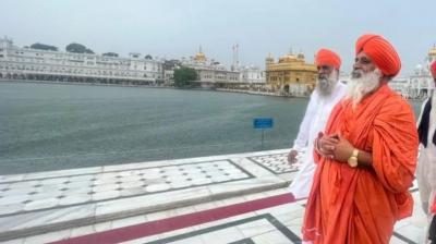 Sant Sicheval paid obeisance at Sri Darbar Sahib