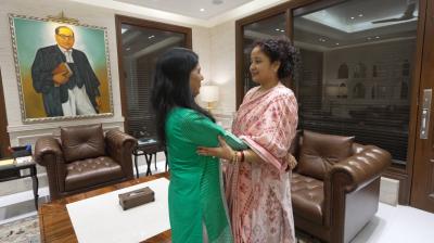 Hemant Soren's wife met Sunita Kejriwal in Delhi