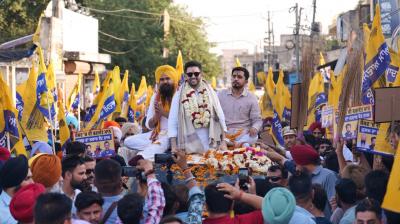 MP Raghav Chadha campaigned for Sri Anandpur Sahib candidate Malvinder Singh Kang