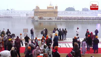 Sangat paid obeisance at Sri Darbar Sahib