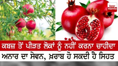 People suffering from constipation should not consume pomegranates