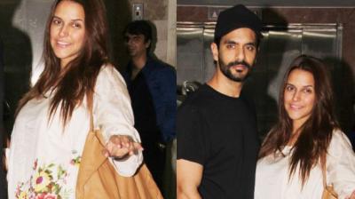 Newly weds Neha Dhupia and Angad Bedi snapped in Bandra