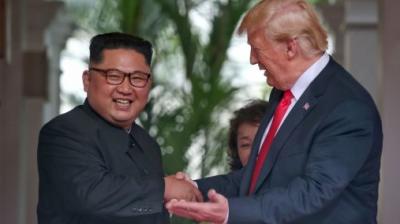 US President Donald Trump and Kim Jong Un