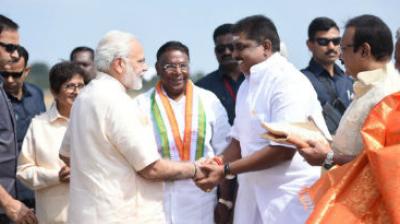 v.narayansamy and pm modi