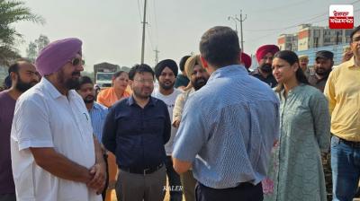Minister Ravjot Singh and MLA Randhawa arrived to review the infrastructure issues of Zirakpur.