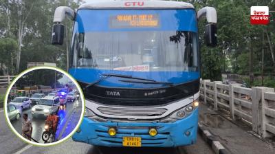 Bus stopped on national highway due to running out of diesel, traffic jam