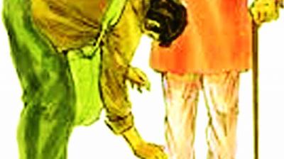  touched the feet of the leaders 