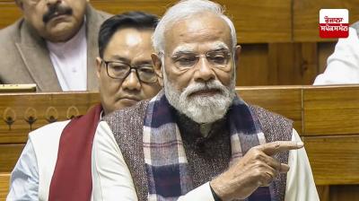 Prime Minister Narendra Modi participated in the discussion on 'Vande Mataram' in the Lok Sabha