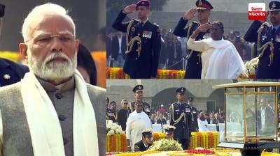 Political leaders gather at Rajghat on the occasion of Mahatma Gandhi's 77th death anniversary Latest News in Punjabi 