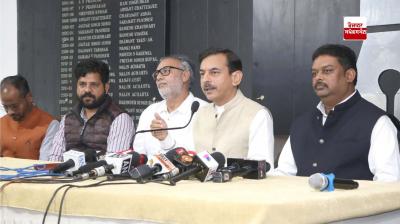 ਜਾਬ ਭਾਜਪਾ ਦੇ ਸੀਨੀਅਰ ਆਗੂ ਵਿਨੀਤ ਜੋਸ਼ੀ ਪ੍ਰੈਸ ਕਾਨਫਰੰਸ ਨੂੰ ਸੰਬੋਧਨ ਕਰਦੇ ਹੋਏ 