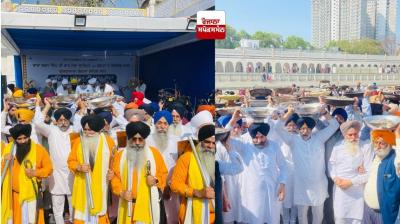 DSGMC started a kar seva for cleaning the Sarovar at Gurdwara Bangla Sahib
