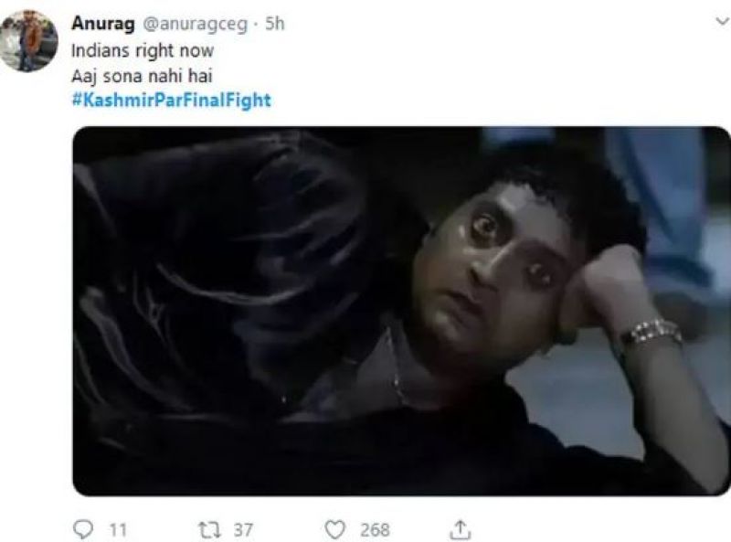 Such reactions have taken place in Kashmir