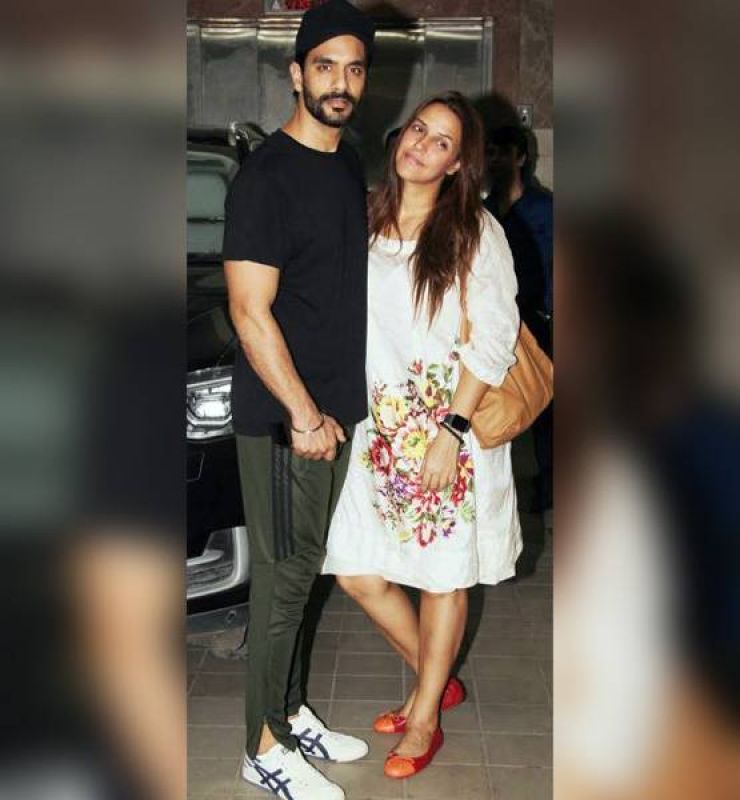 Newly weds Neha Dhupia and Angad Bedi snapped in Bandra