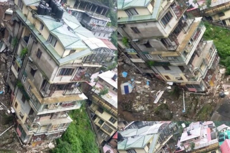 Major accident in Shimla, seven-storey building collapses in minutes