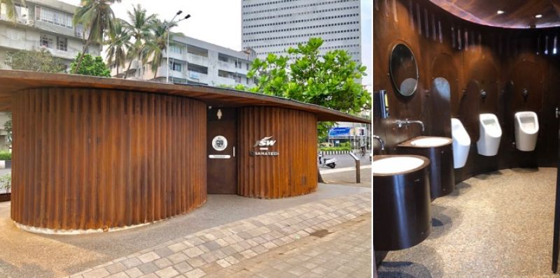 Marine Drive Public Toilet Inside and outside View