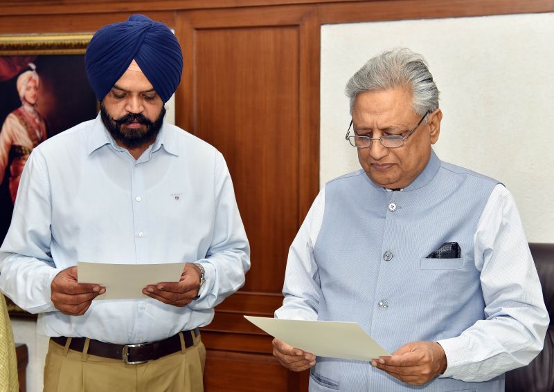 Speaker administered the oath of office and secrecy to MLA Manpreet Singh Ayali at his chamber in Punjab Vidhan Sabha