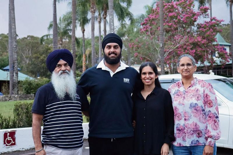 Harjas Singh With Family