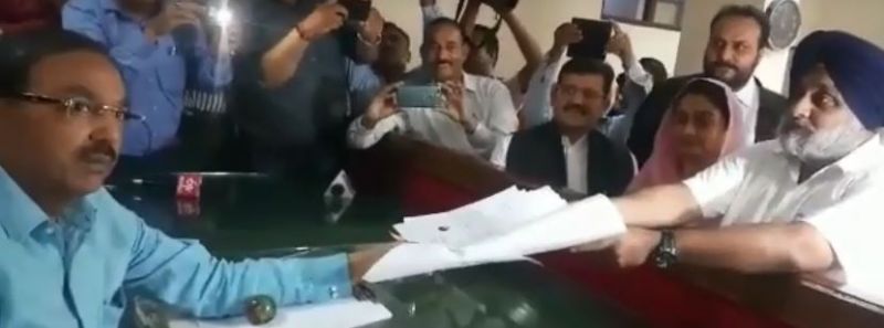 Sukhbir Singh Badal and Harsimrat Kaur Badal 