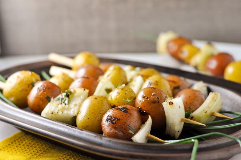 Grilled Potato Kebabs 