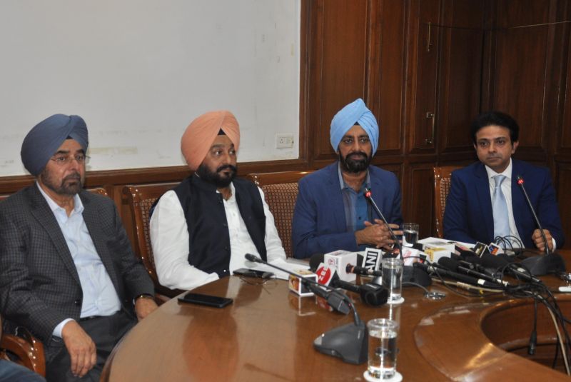 Revenue Minister Punjab Gurpreet Singh Kangar during press conference 