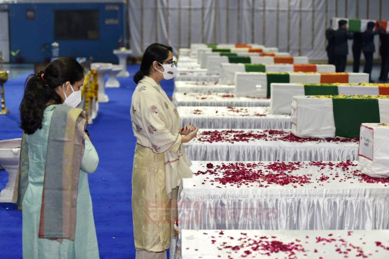 Families pay tributes to General Bipin Rawat and others