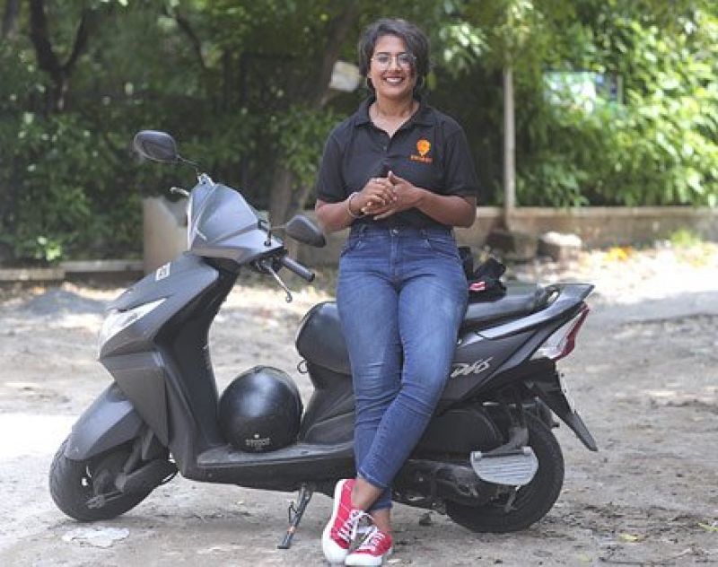 Hyderabad girl working as food delivery executive 