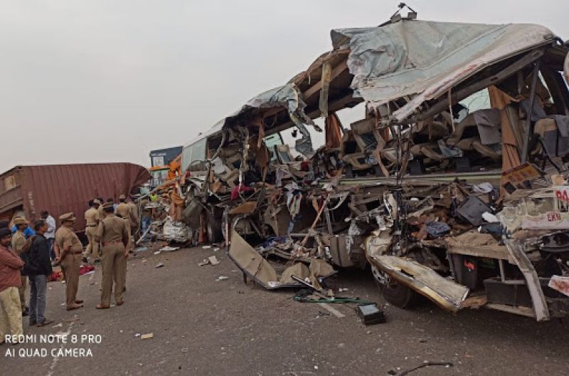 Bus and Truck Accident