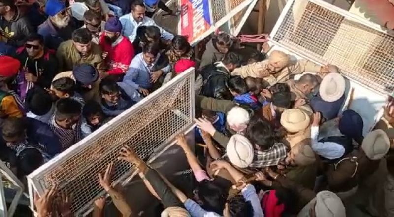 Protest Against CM Channi 