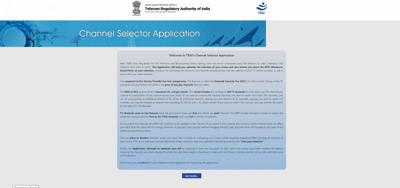 Steps of selecting Channels