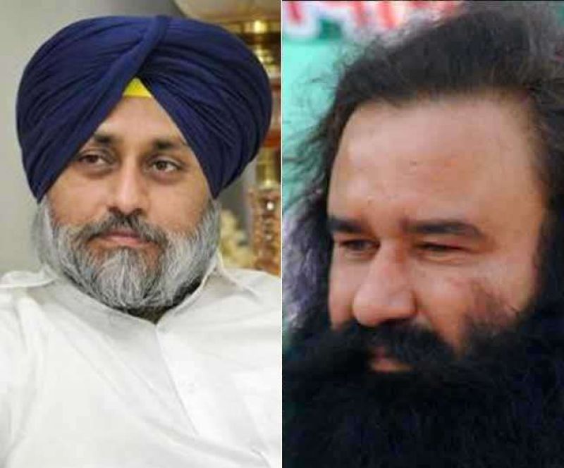 Sukhbir Badal and Ram Rahim